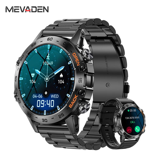 MEVADEN Steel 1.39 Bluetooth Call Smart Watch Men Sports Fitness Tracker Watches IP67 Waterproof Smartwatch for Android IOS MD52