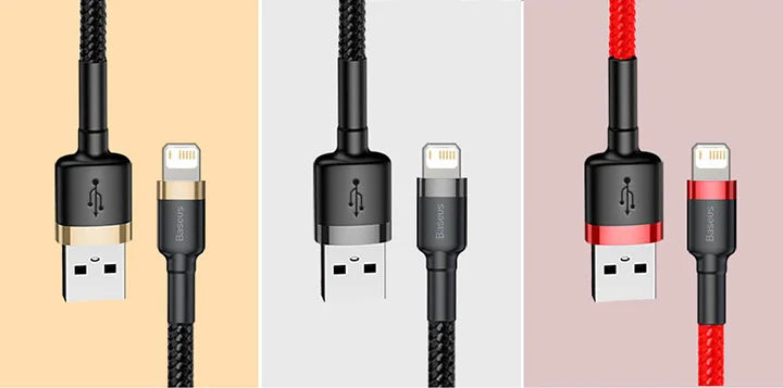 Baseus USB Cable for iPhone14 13 12 11 Pro Max Xs X 8 Plus Cable 2.4A Fast Charging Cable for iPhone Charger Cable USB Data Line