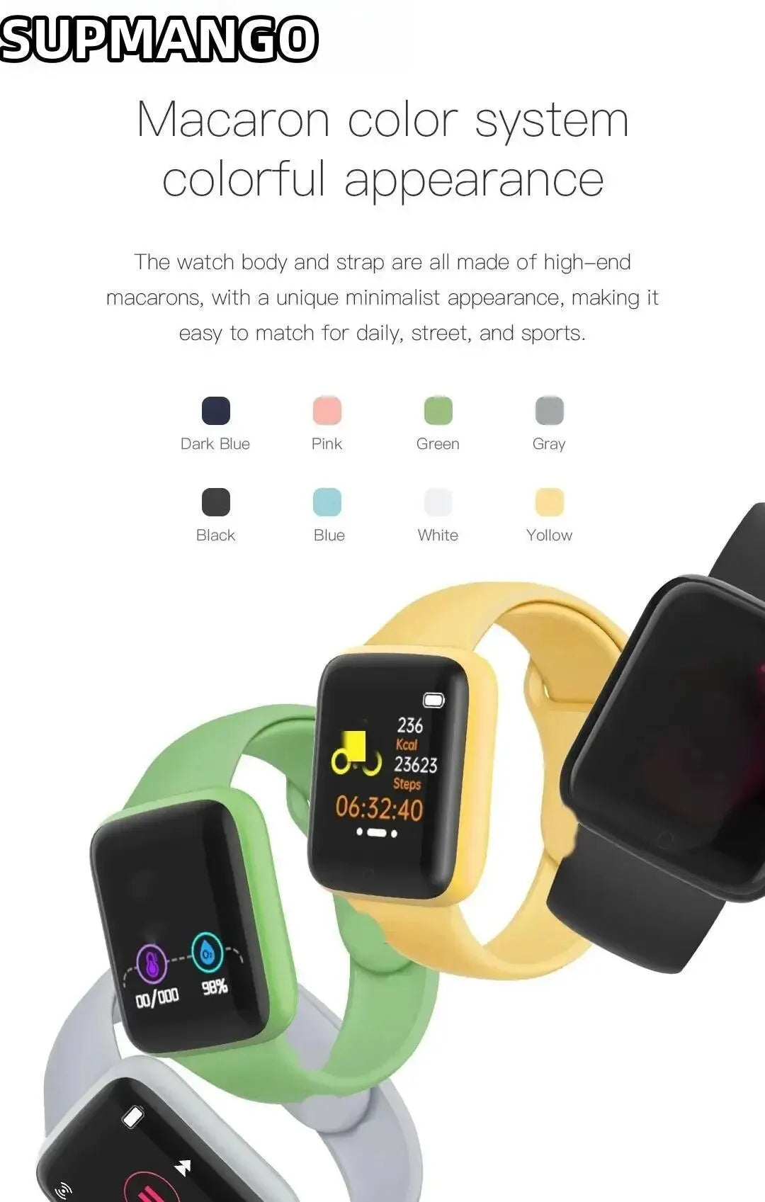 B37 Real Step Count The New Rechargeable Smart Watch Men And Women Fitness Watch Phone Connection IS Fully Compati