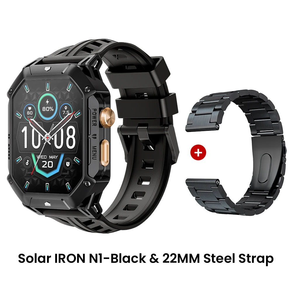 HAYLOU IRON N1 Smart Watch 2.13’’AMOLED Display 5ATM Waterproof Bluetooth Call Sport Smartwatch for Outdoor 30 Days Battery Life