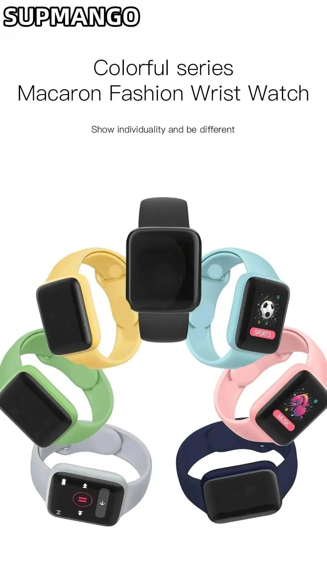 B37 Real Step Count The New Rechargeable Smart Watch Men And Women Fitness Watch Phone Connection IS Fully Compati