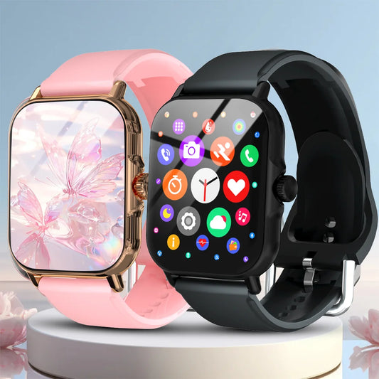 LAXASFIT Smart Watch Ladies Gift Full Touch Screen Sports Fitness Watch Men Bluetooth Talk Digital Smart Watch Wristwatch