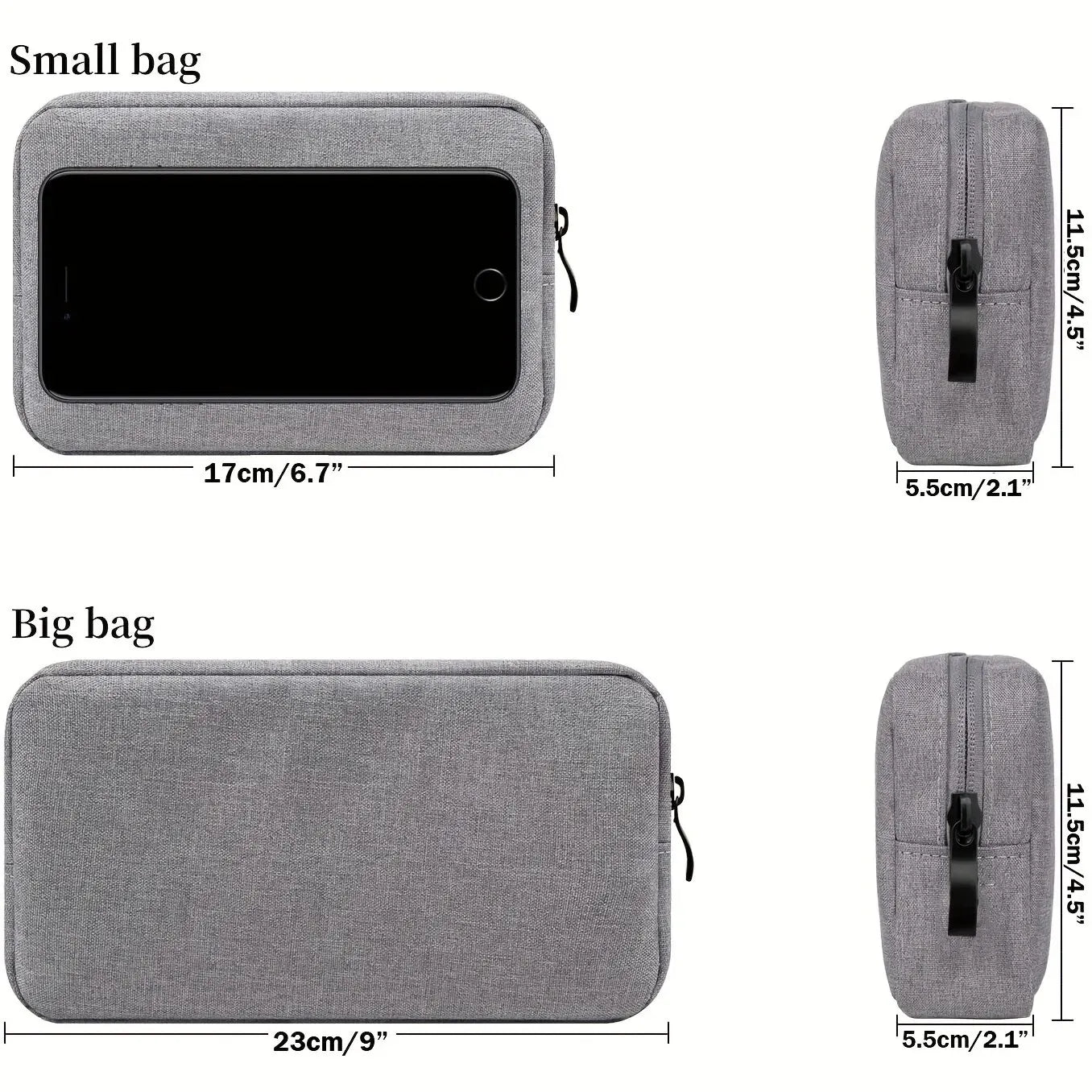 Storage Bag Cable Cord Organizer Travel Bag Small Electronics SD Card Power Bank Storage Bag