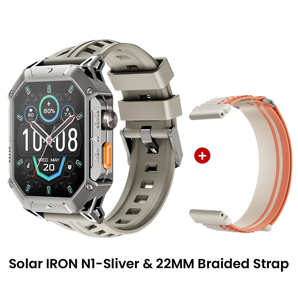 HAYLOU IRON N1 Smart Watch 2.13’’AMOLED Display 5ATM Waterproof Bluetooth Call Sport Smartwatch for Outdoor 30 Days Battery Life