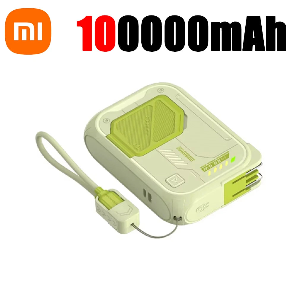 Xiaomi Magsafe Power Bank 100000mAh With Plug and Phone Holder 4-in-1 Multifunctional PD22.5W Wireless Fast Charging Powerbank