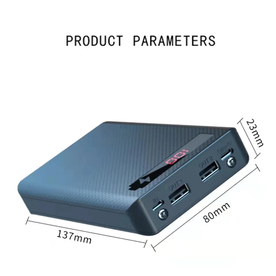 Dual USB Micro USB Type C Power Bank Shell 5V DIY Shell 18650 Holder Cases Detachable Battery Charge Storage Box Without Battery