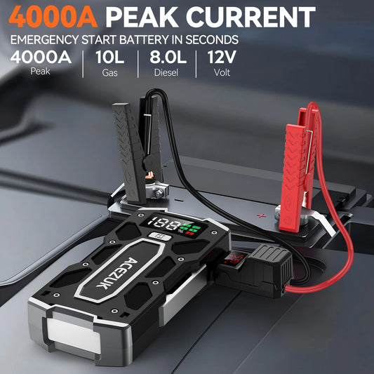 12V Car Jump Starter 4000A Car Battery Starter 21800mAh Portable Power Bank Booster Auto Starting Device Emergency Start