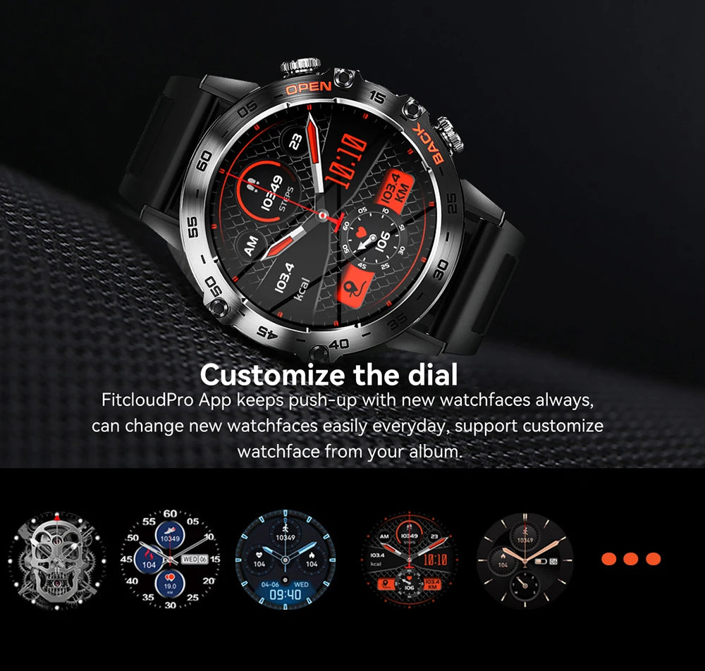 MEVADEN Steel 1.39 Bluetooth Call Smart Watch Men Sports Fitness Tracker Watches IP67 Waterproof Smartwatch for Android IOS MD52