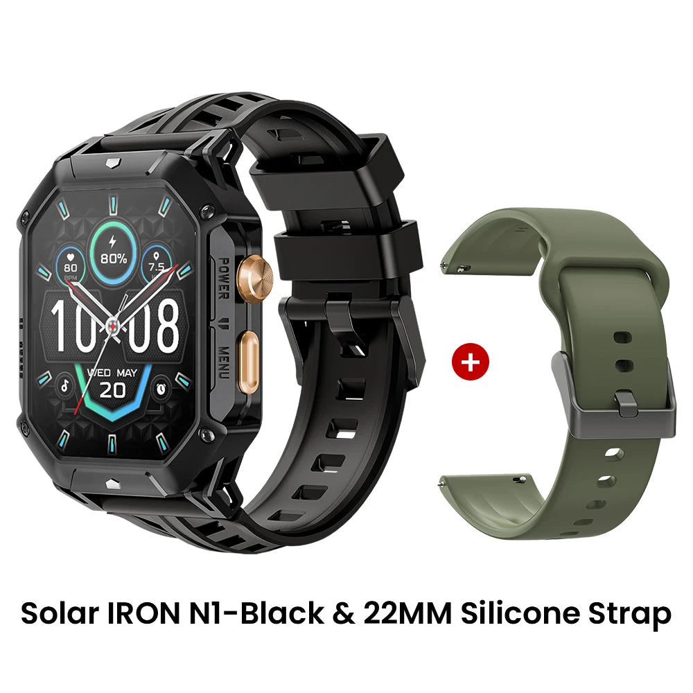 HAYLOU IRON N1 Smart Watch 2.13’’AMOLED Display 5ATM Waterproof Bluetooth Call Sport Smartwatch for Outdoor 30 Days Battery Life