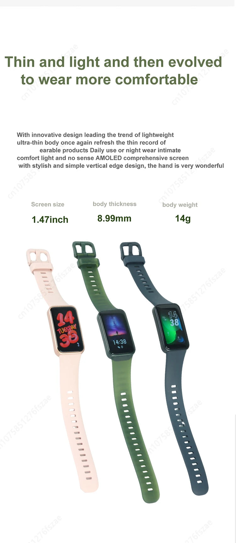 2023 New Original HUAWEI Band 8 Smart Band All-day Blood Oxygen 1.47'' AMOLED Screen Heart Rate Smartband 2 Weeks Battery Life