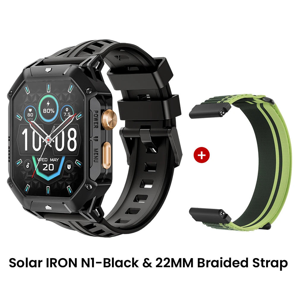 HAYLOU IRON N1 Smart Watch 2.13’’AMOLED Display 5ATM Waterproof Bluetooth Call Sport Smartwatch for Outdoor 30 Days Battery Life