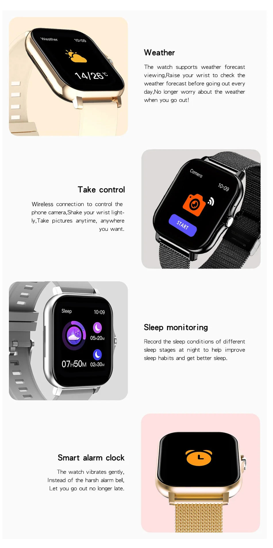 2023 Smart Watch Android Phone 1.44'' Inch Color Screen Bluetooth Call Blood Oxygen/Pressure Monitoring Smart Watch Women Men