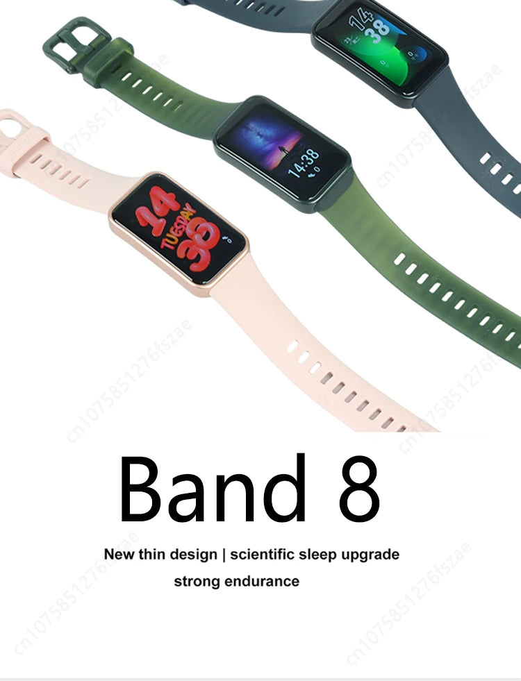 2023 New Original HUAWEI Band 8 Smart Band All-day Blood Oxygen 1.47'' AMOLED Screen Heart Rate Smartband 2 Weeks Battery Life