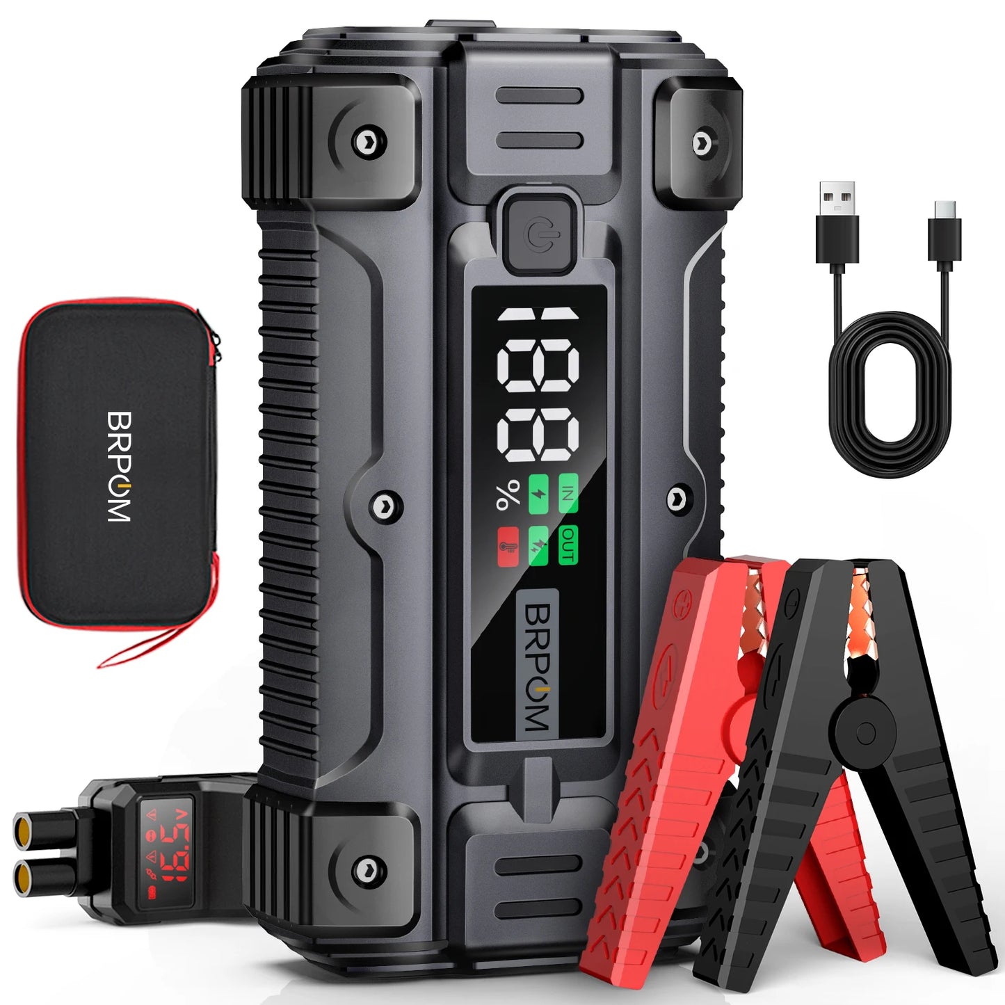 Car Jump Starter 3000A/4000A/5000A Battery Charger Emergency Power Bank Booster for 12V Gasoline and Diesel Vehicles Starting