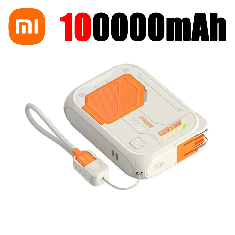 Xiaomi Magsafe Power Bank 100000mAh With Plug and Phone Holder 4-in-1 Multifunctional PD22.5W Wireless Fast Charging Powerbank