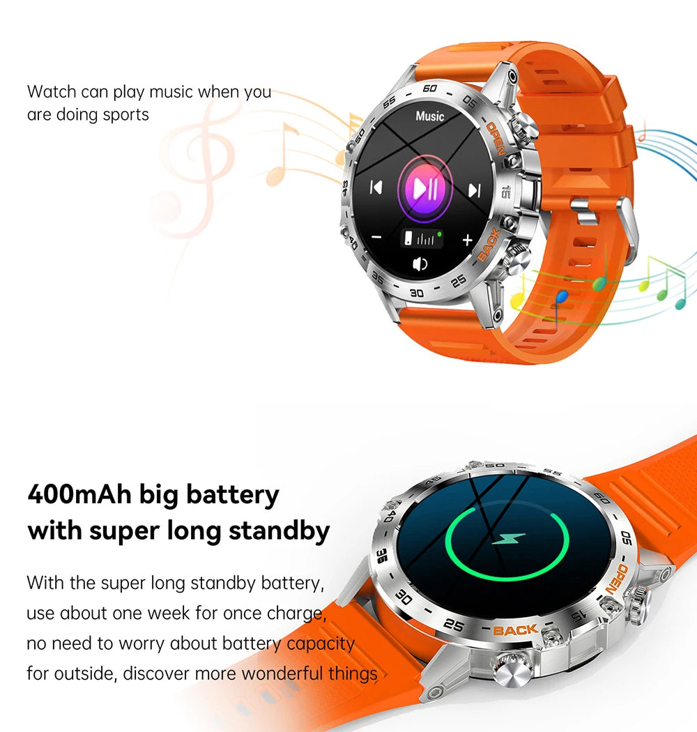 MEVADEN Steel 1.39 Bluetooth Call Smart Watch Men Sports Fitness Tracker Watches IP67 Waterproof Smartwatch for Android IOS MD52