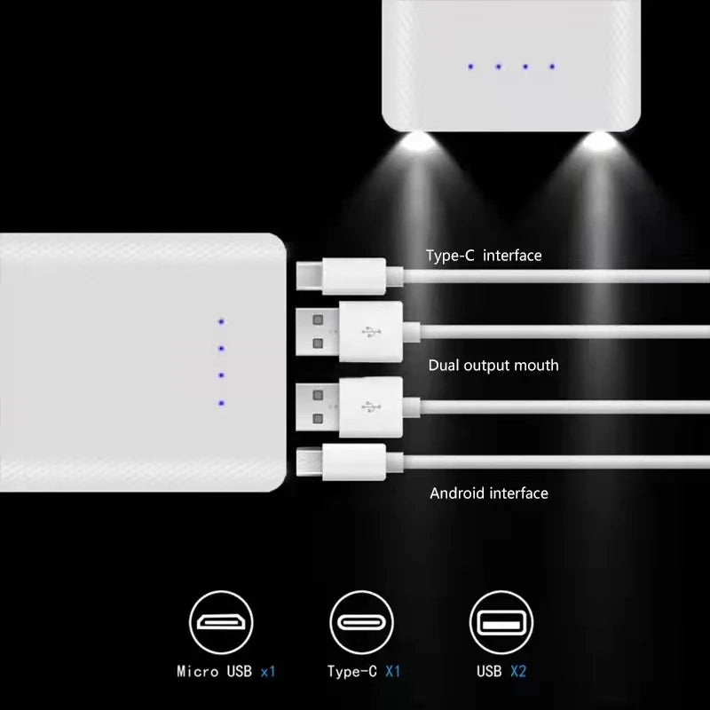 Dual USB Micro USB Type C Power Bank Shell 5V DIY Shell 18650 Holder Cases Detachable Battery Charge Storage Box Without Battery